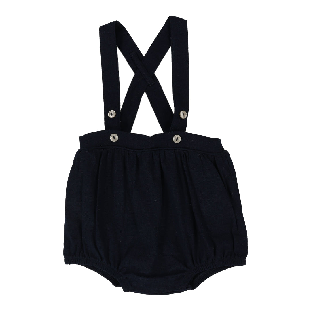 Navy Suspender Bubble Bloomer