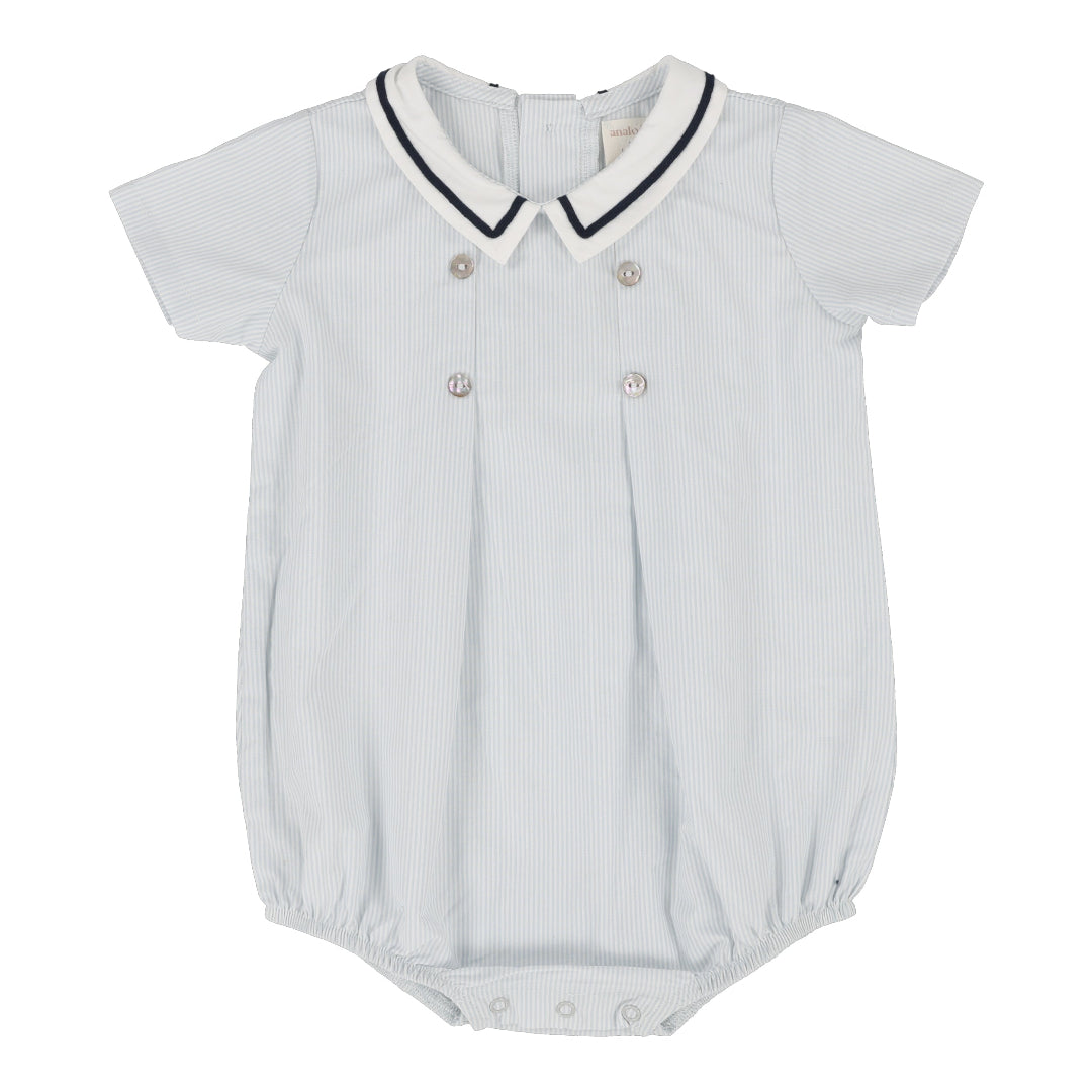 Light Blue Sailor Boys Romper