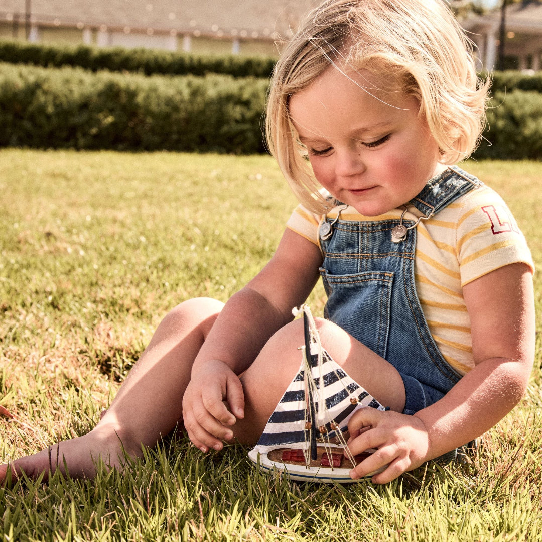 Yellow/ Ivory Classic Stripes Onesie
