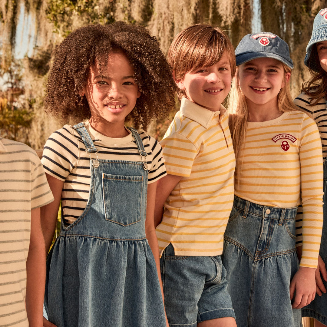 Yellow/ Ivory Classic Striped Boy's Polo