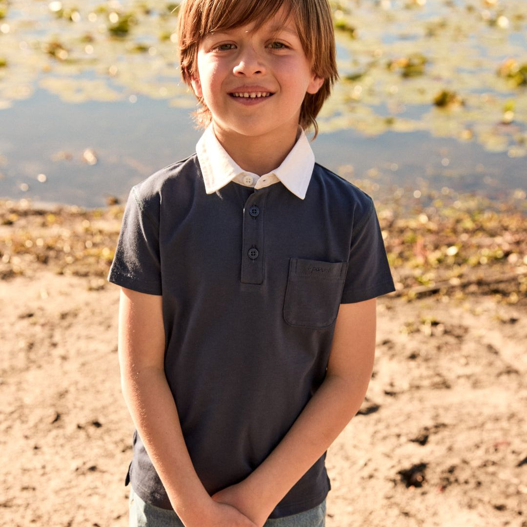 Navy Blue Vintage Polo