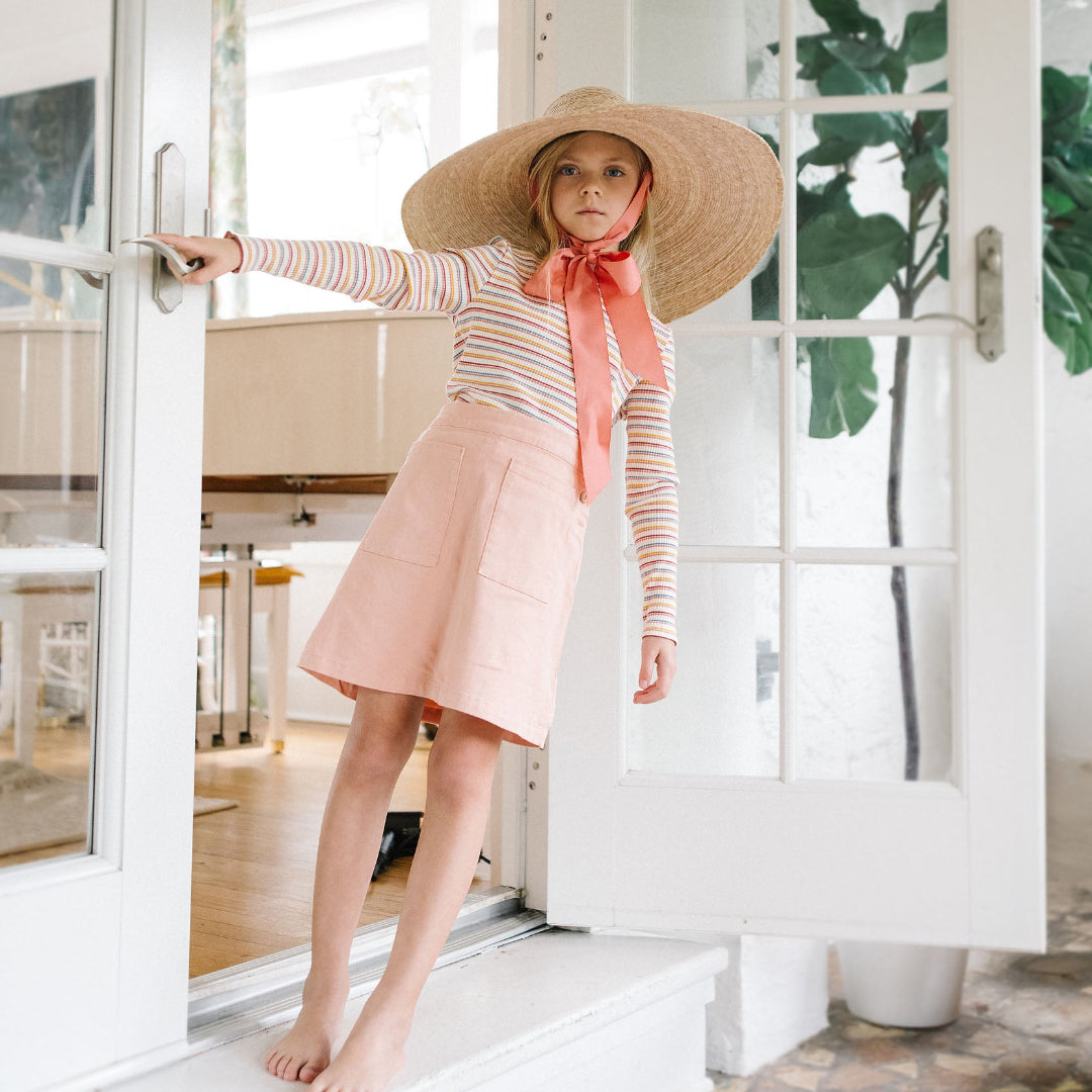 Pink Common Folk Twill Skirt