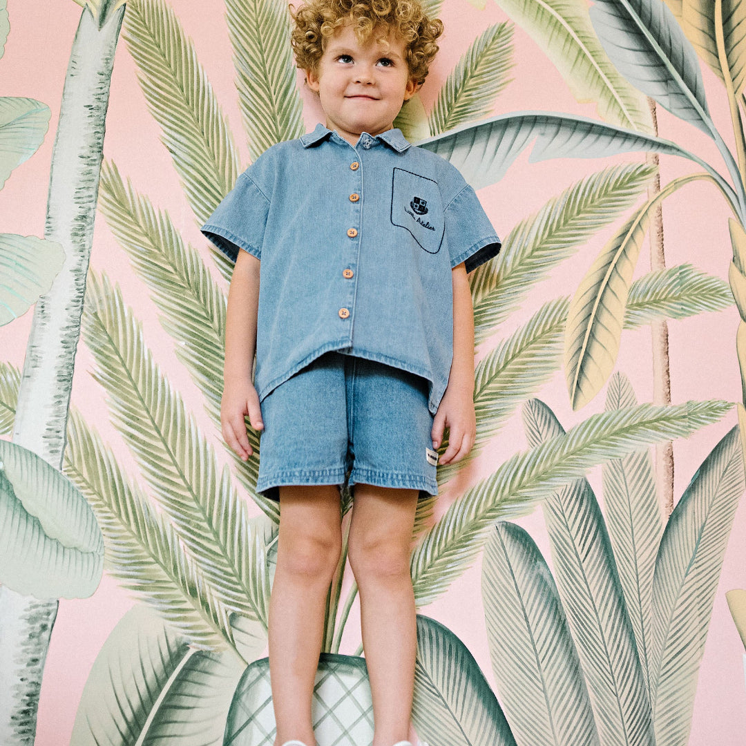 Mid Blue Wash Denim City Shirt