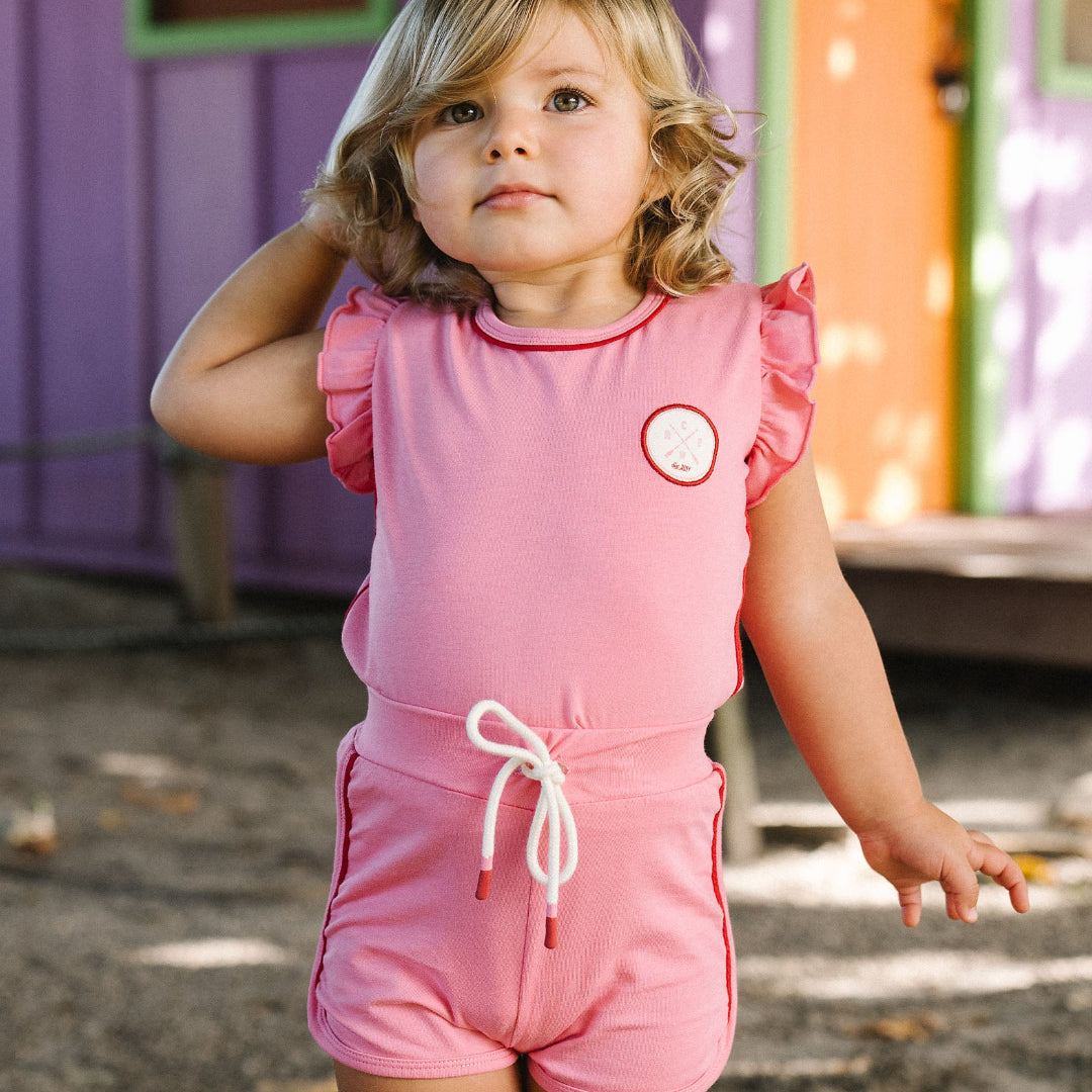 Fresh Pink Boating Crew Girls Set