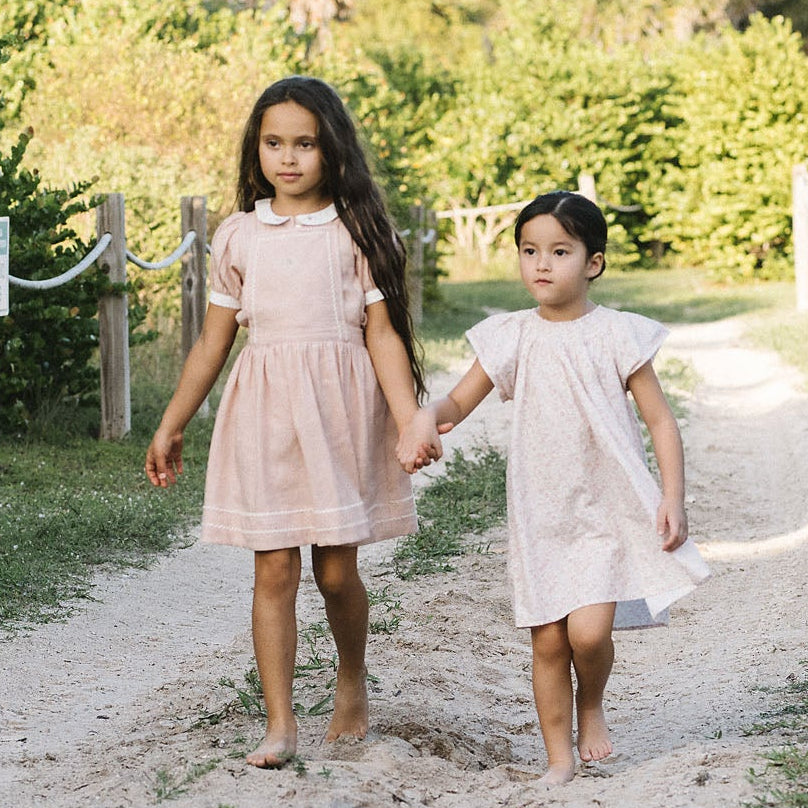 Bud Pink Sunny Blossom Flutter Dress