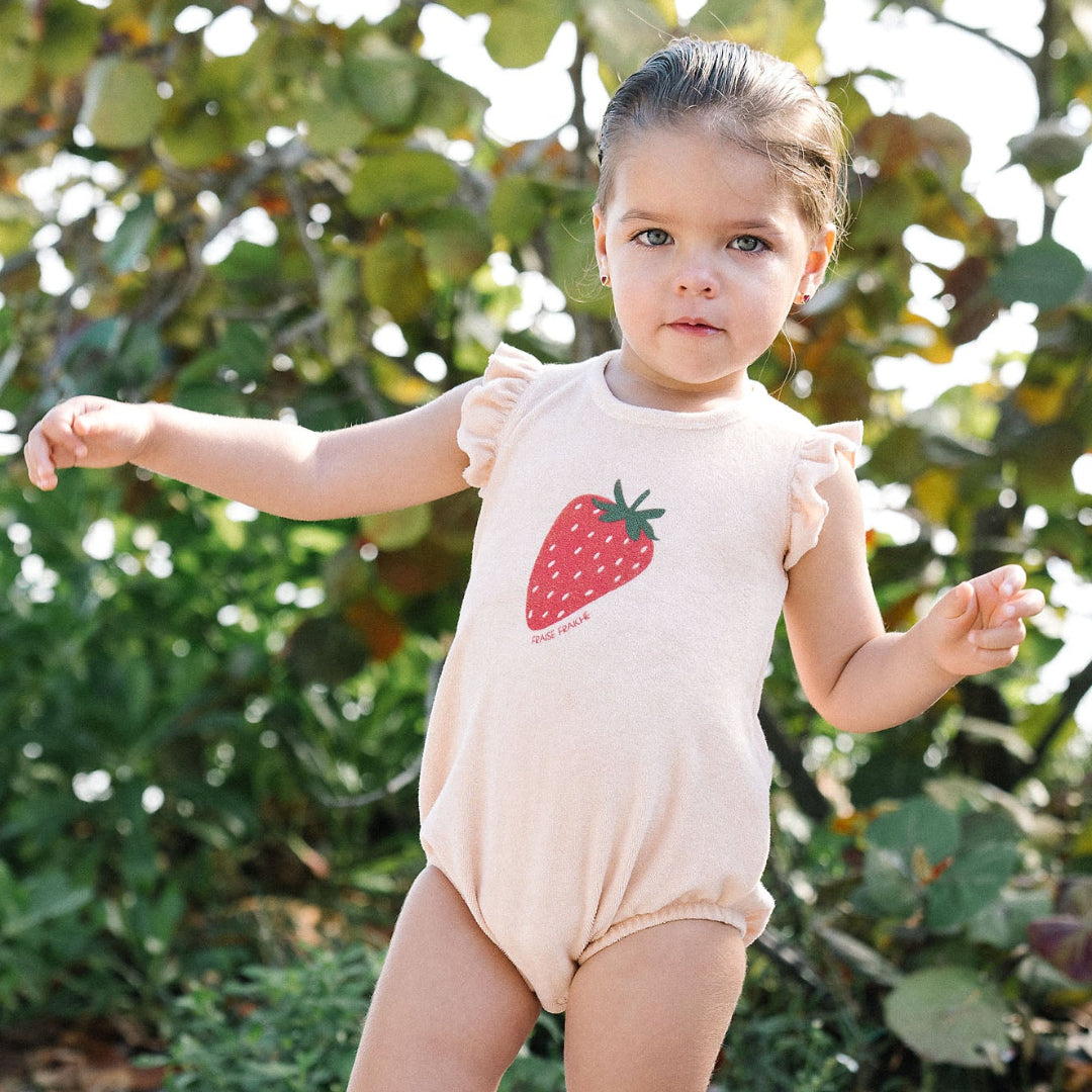 Light Berry Strawberry Romper