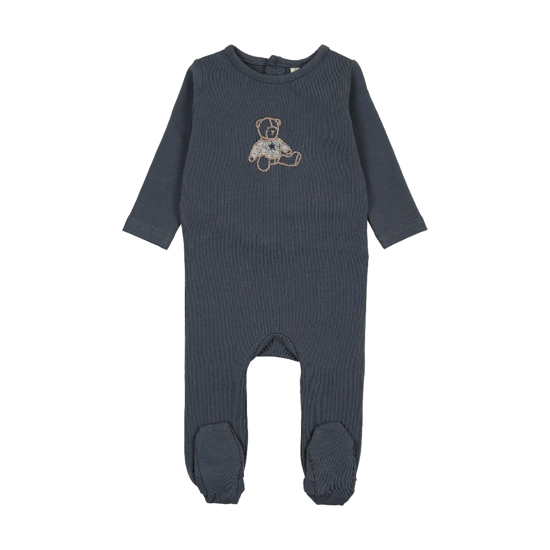 Off Navy Sweet Bear Footie