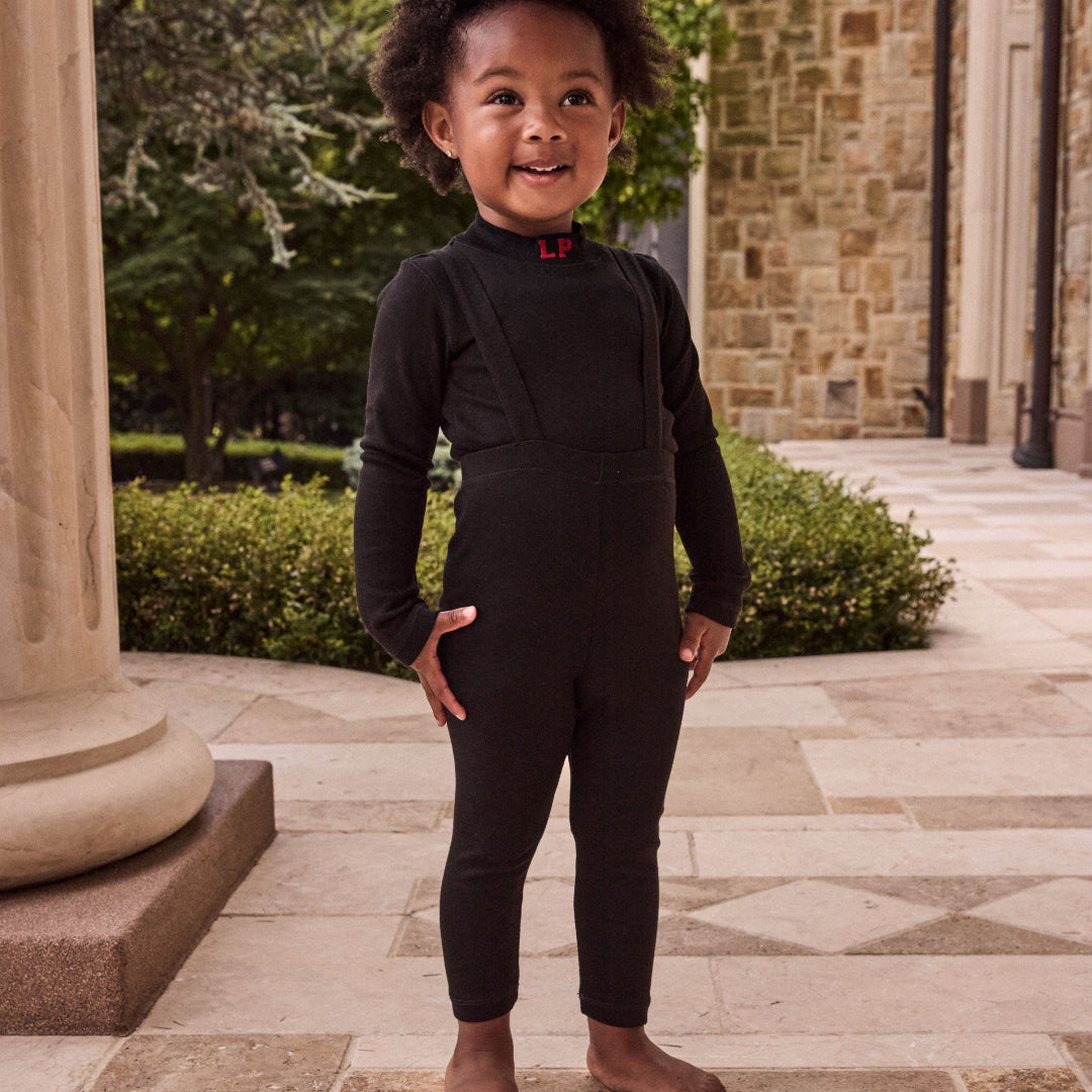 Black LP Mockneck + Overalls