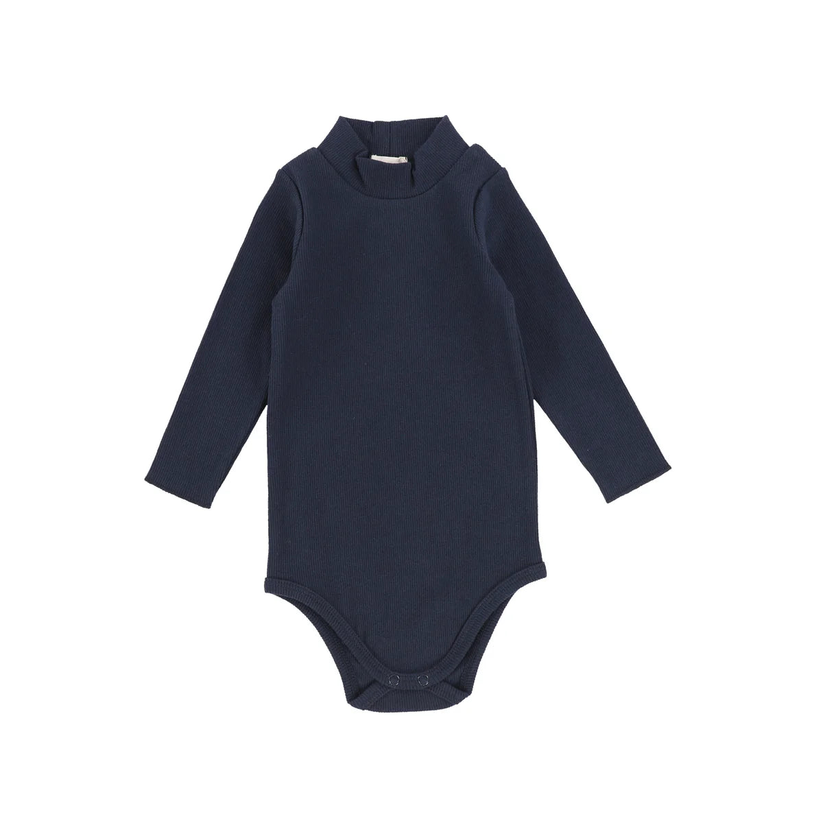 Navy Ribbed Mockneck Onesie