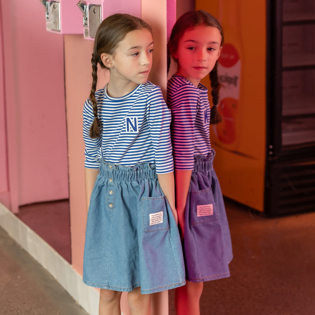 Blue N-Striped Tee