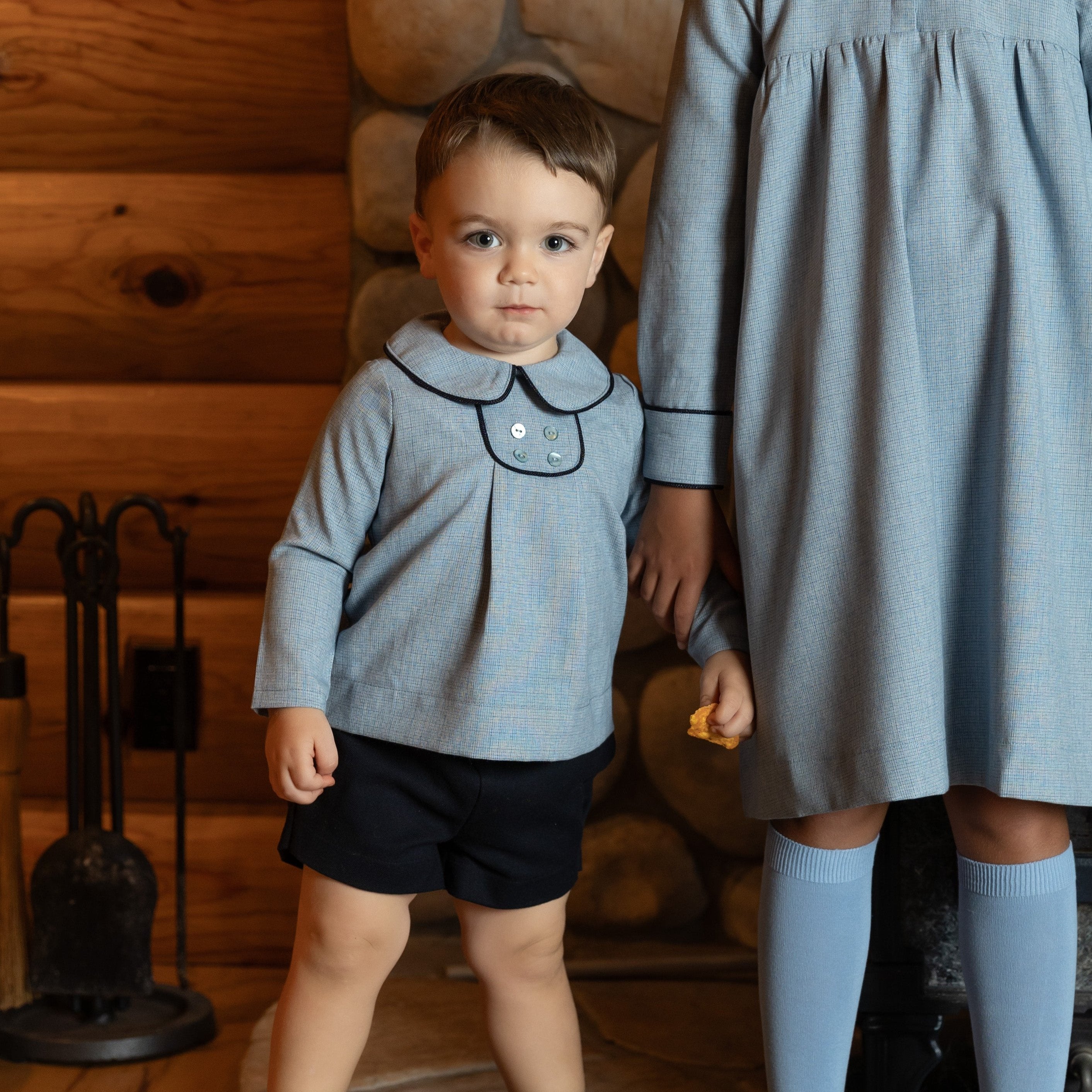 Boys Light Blue Peter Pan Shirt