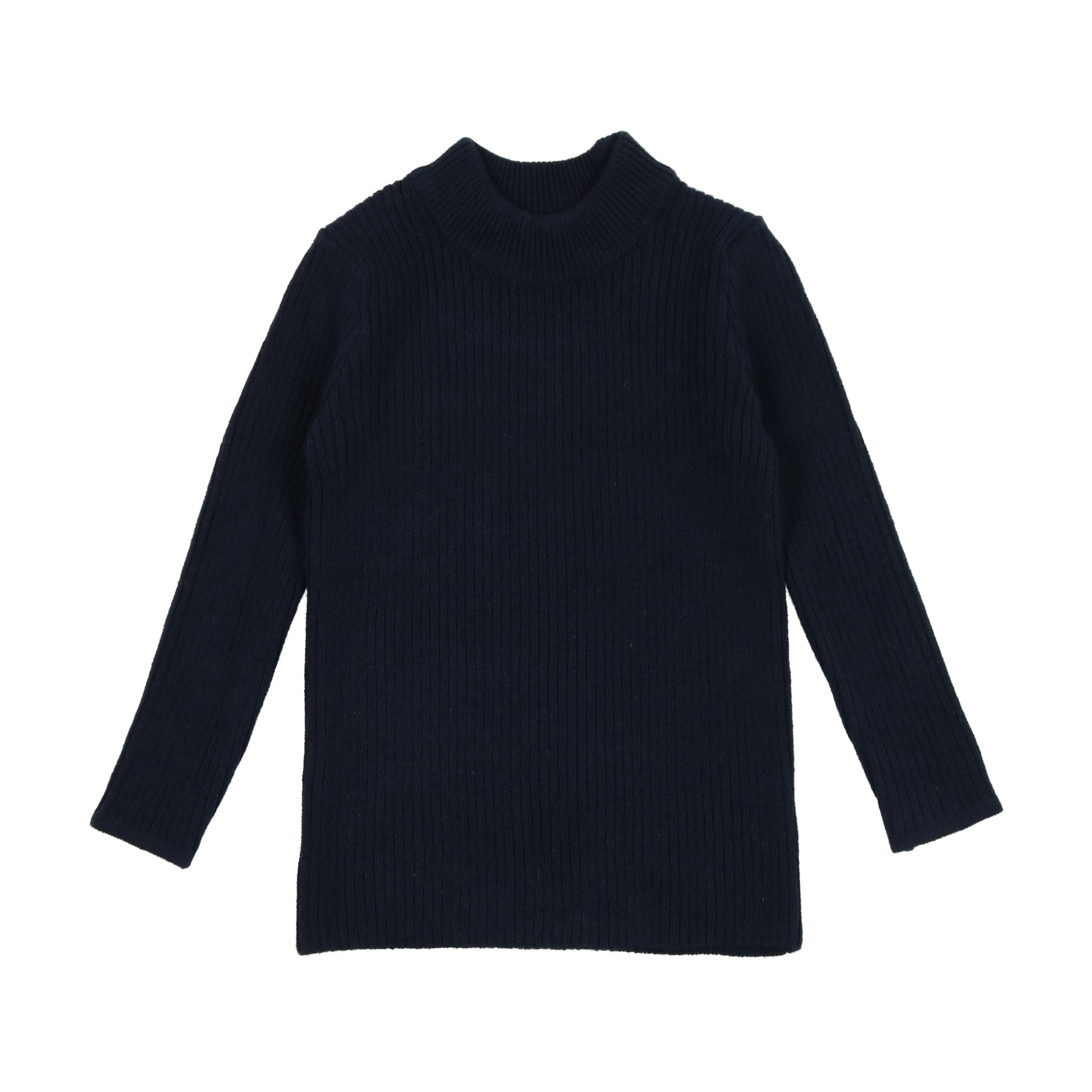 Navy Basic Knit Mockneck