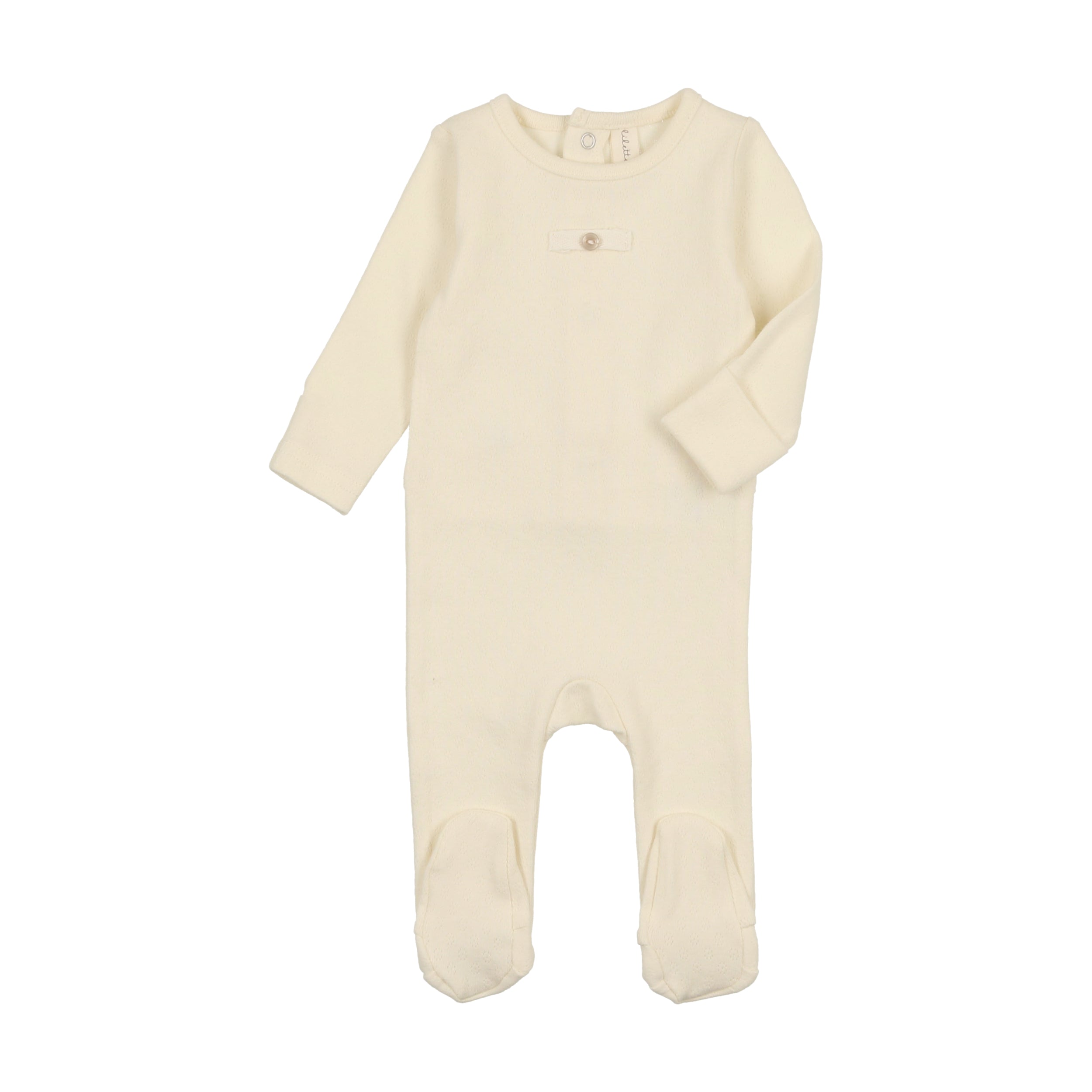 Ivory Pointelle Circle Footie