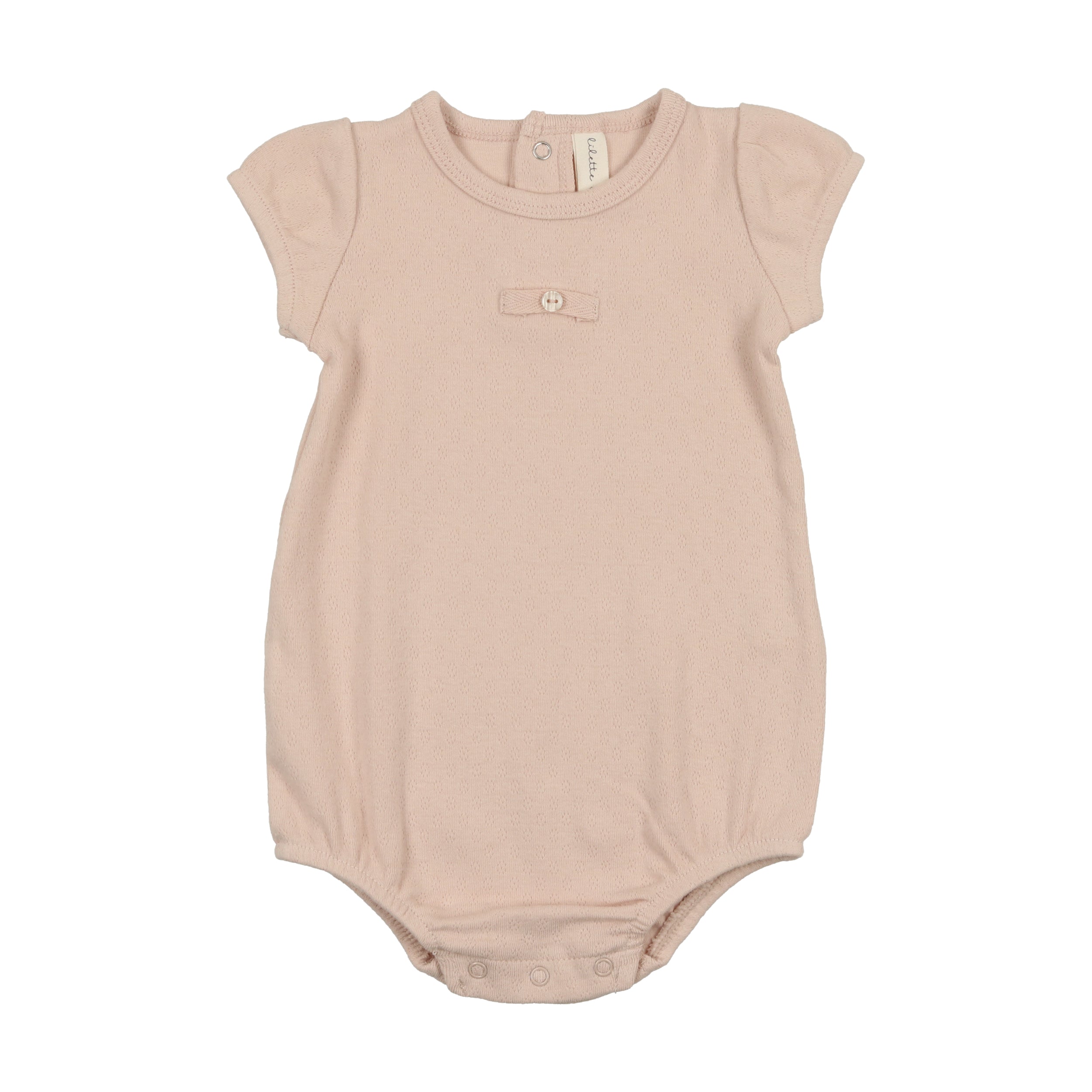 Shell Pink Pointelle Circle Romper