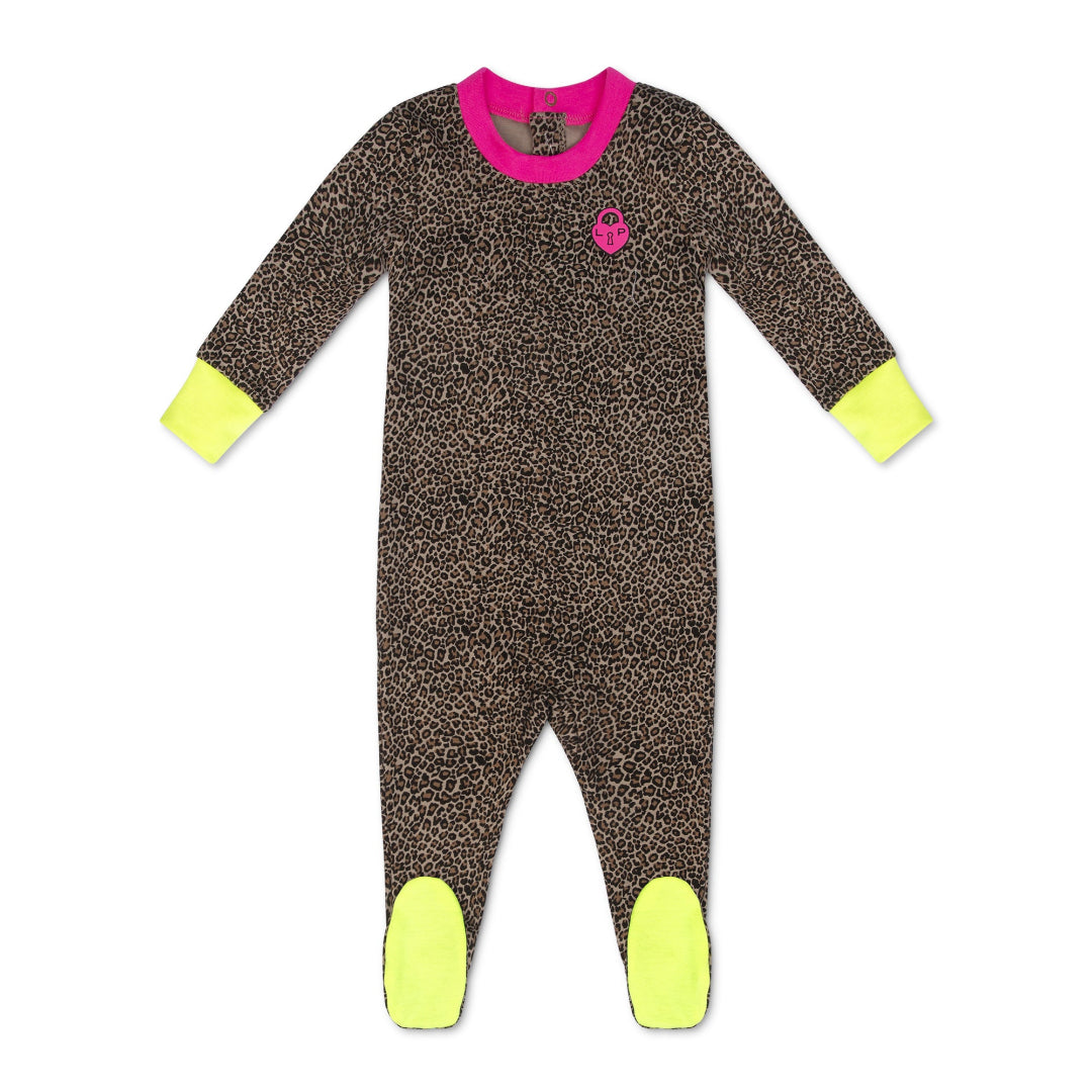 Hot Pink Leopard Footie