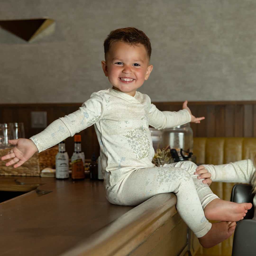 Boys Print Organic Papier Print Loungewear