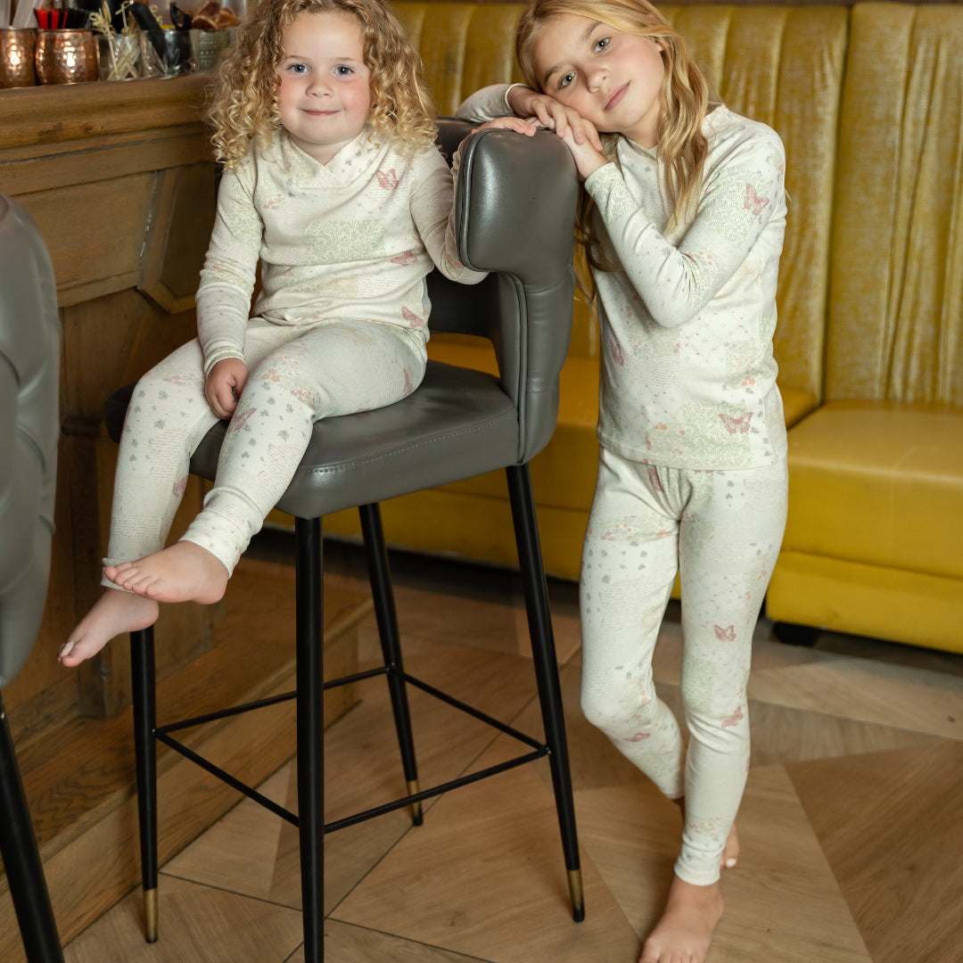 Girls Print Organic Papier Print Loungewear