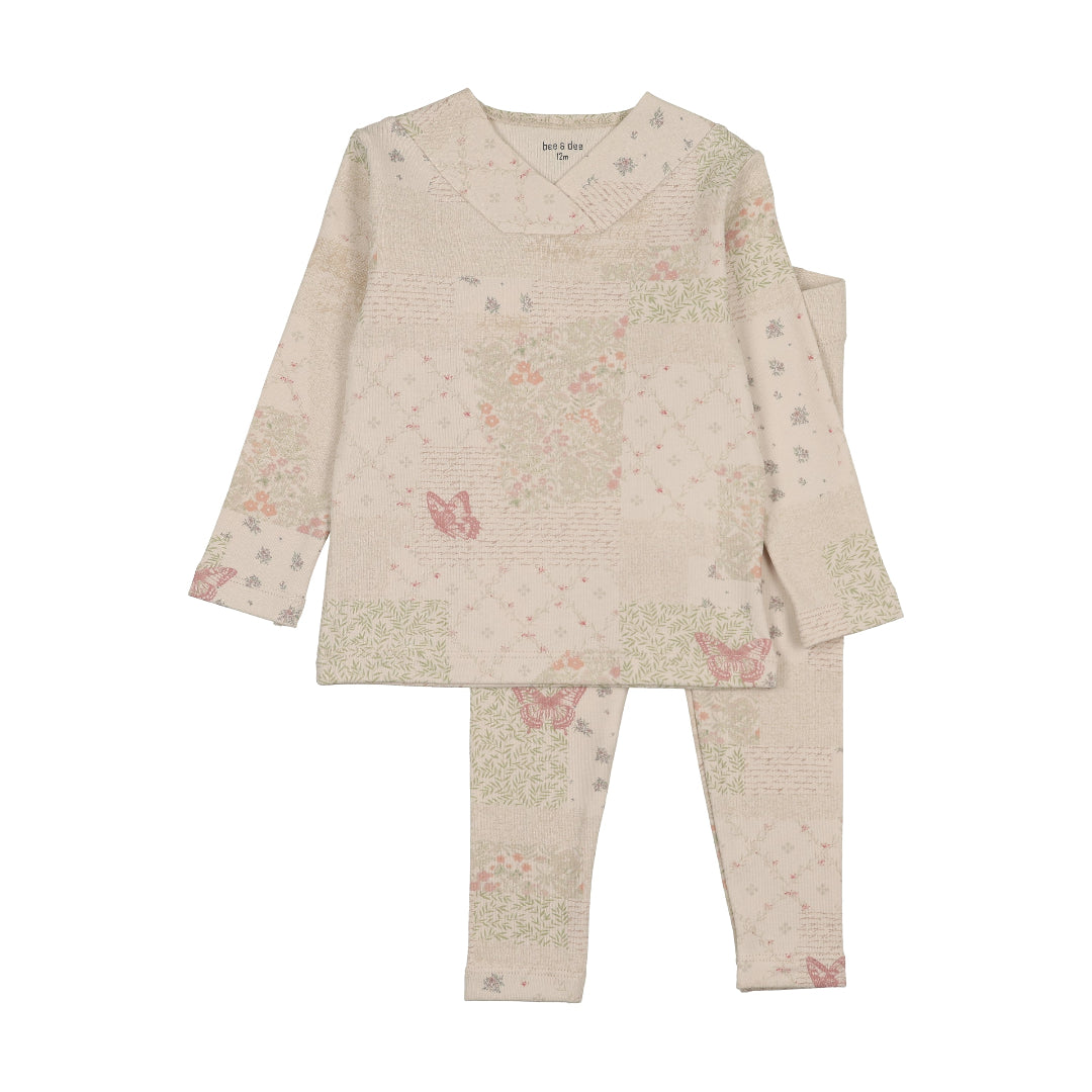 Girls Print Organic Papier Print Loungewear