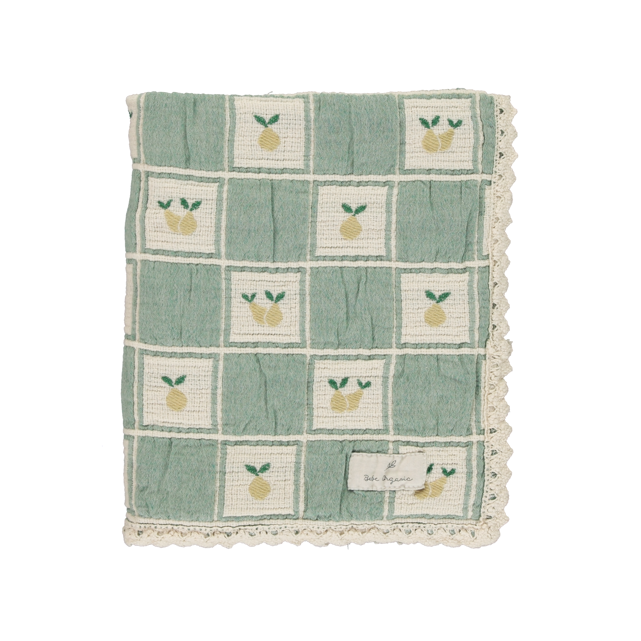 Green Pear Patchwork Blanket