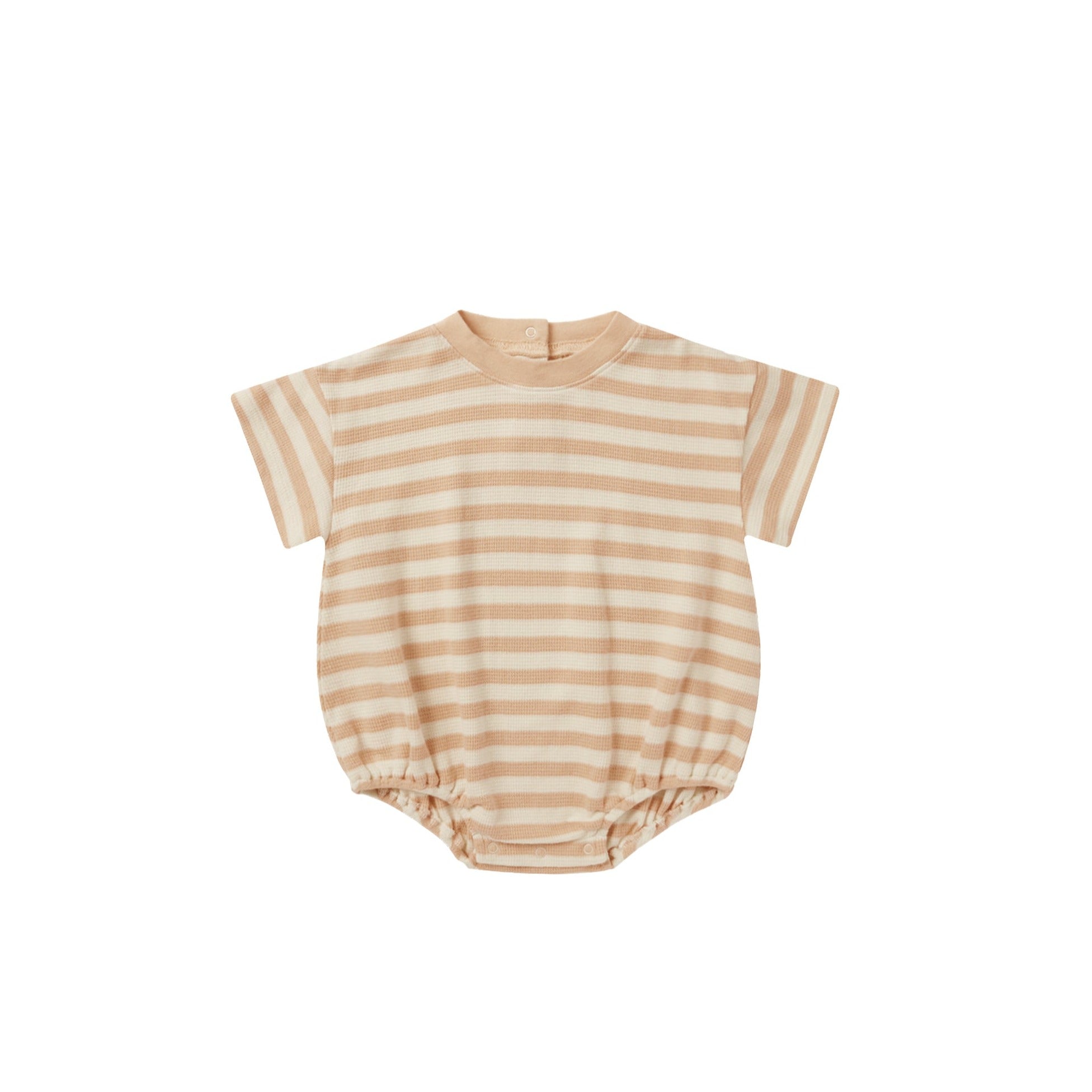 Apricot Stripe Relaxed Bubble Romper