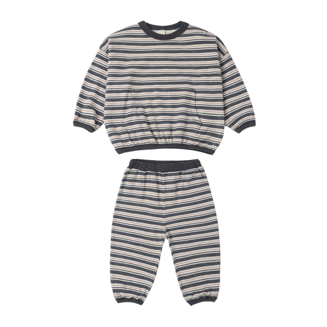 Midnight Blue Stripe Relaxed Set