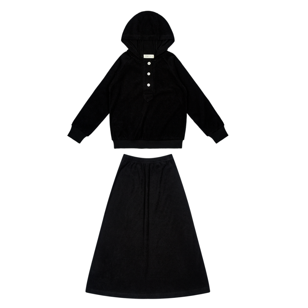 Black Maxi Terry Set