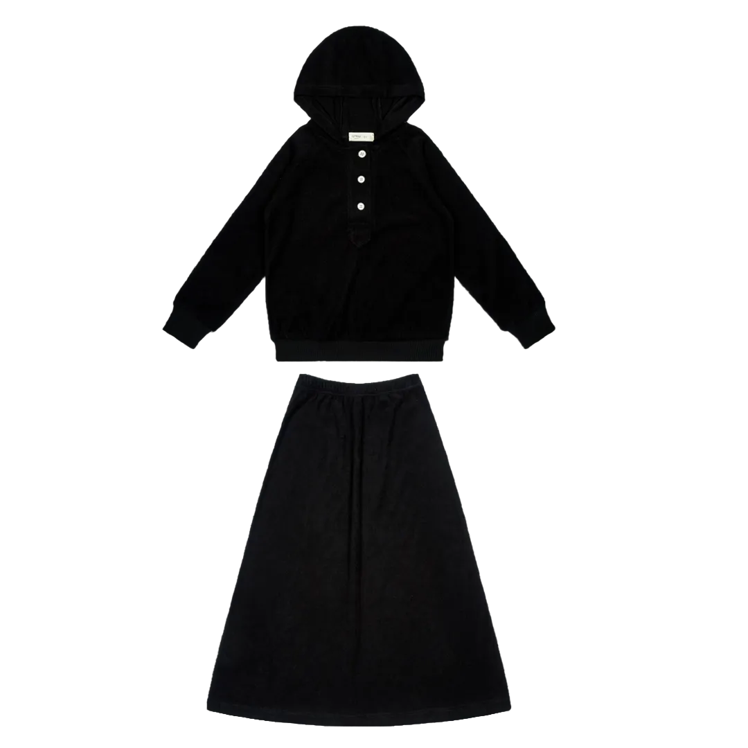 Black Maxi Terry Set
