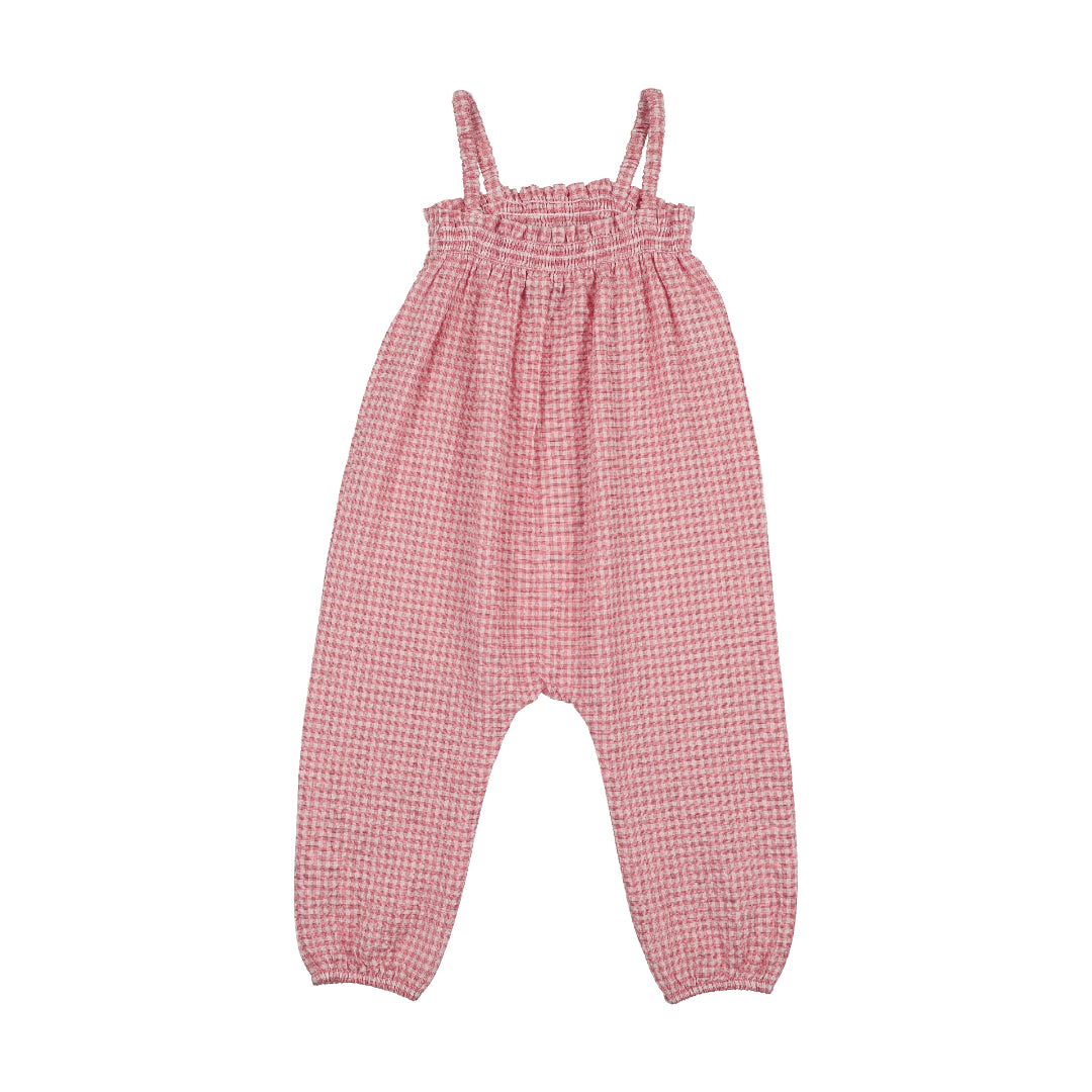 Hot Pink Gingham Baby Romper