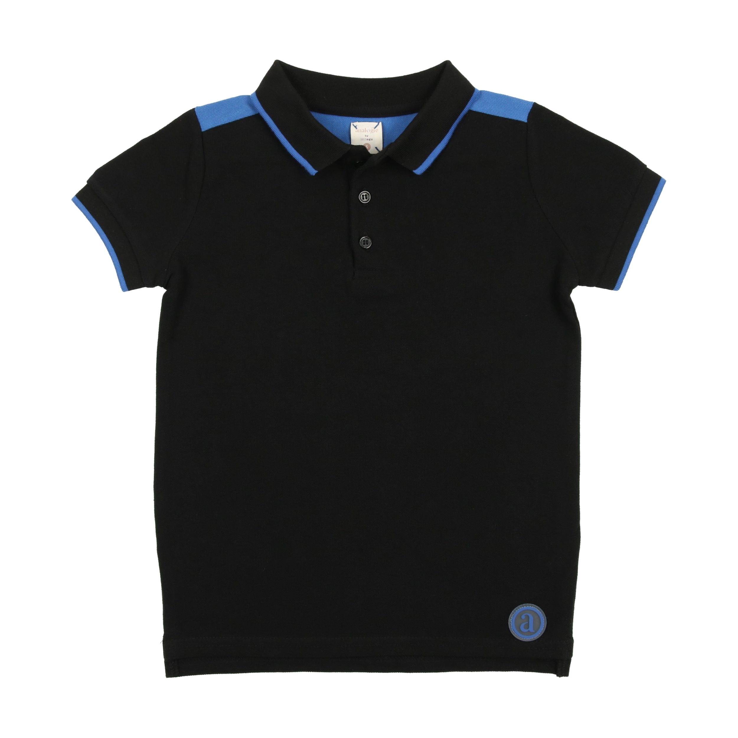 Black/Royal Blue  Short Sleeve Polo