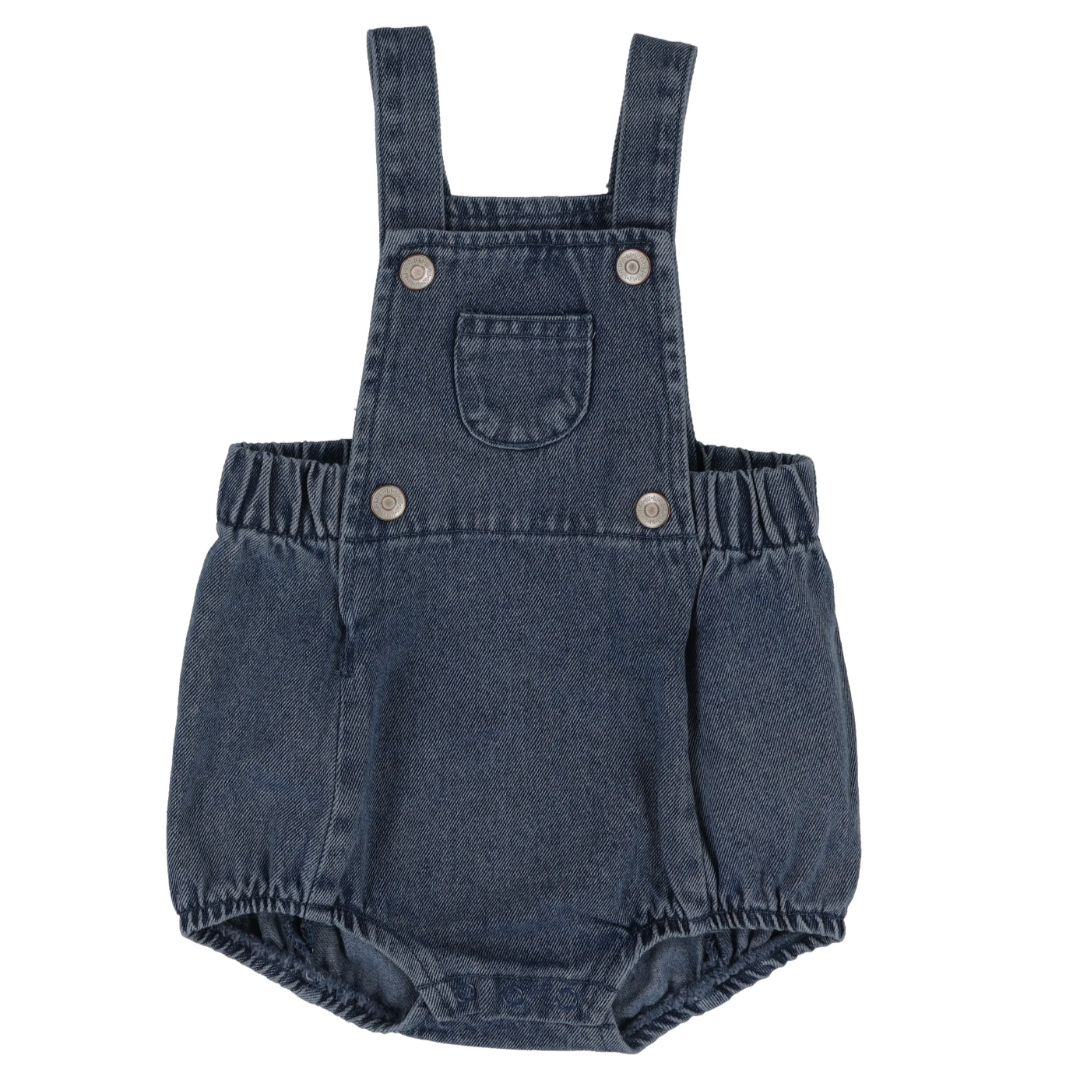 Dark Wash Bib Romper