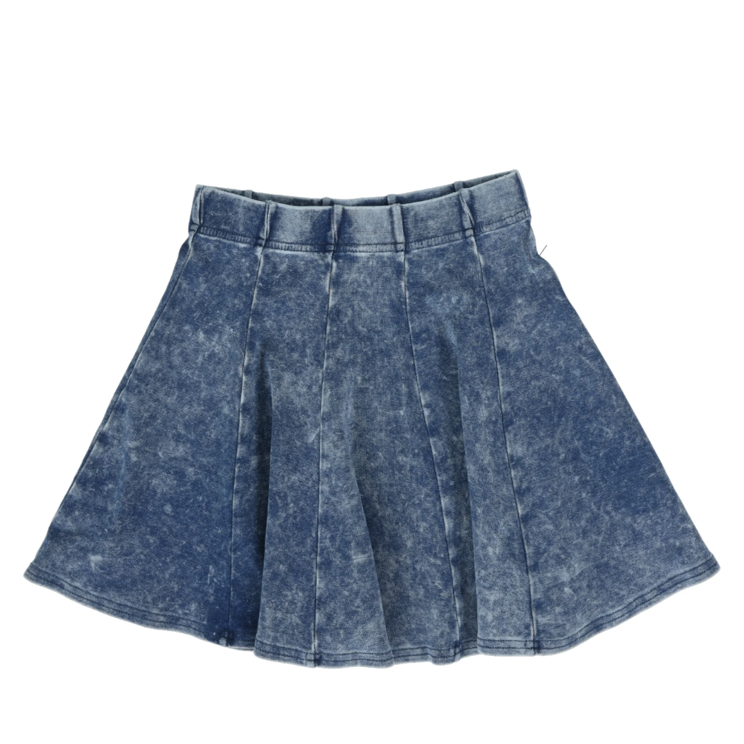 Blue Wash Panel Skirt