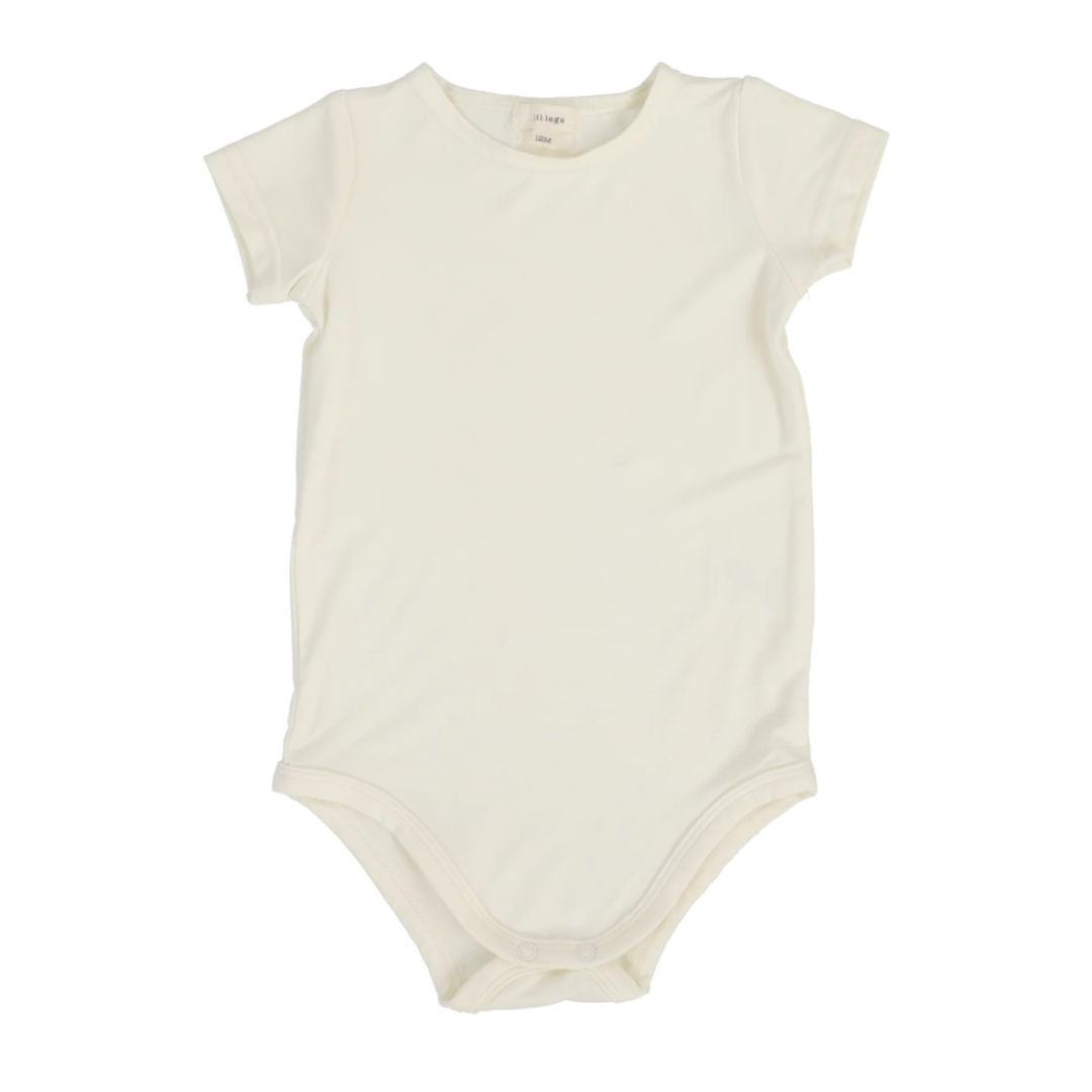 Cream Bamboo Onesie Short Sleeve