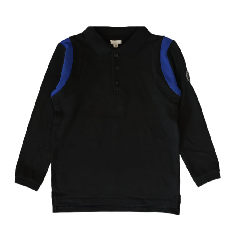 Black Striped Accent Polo