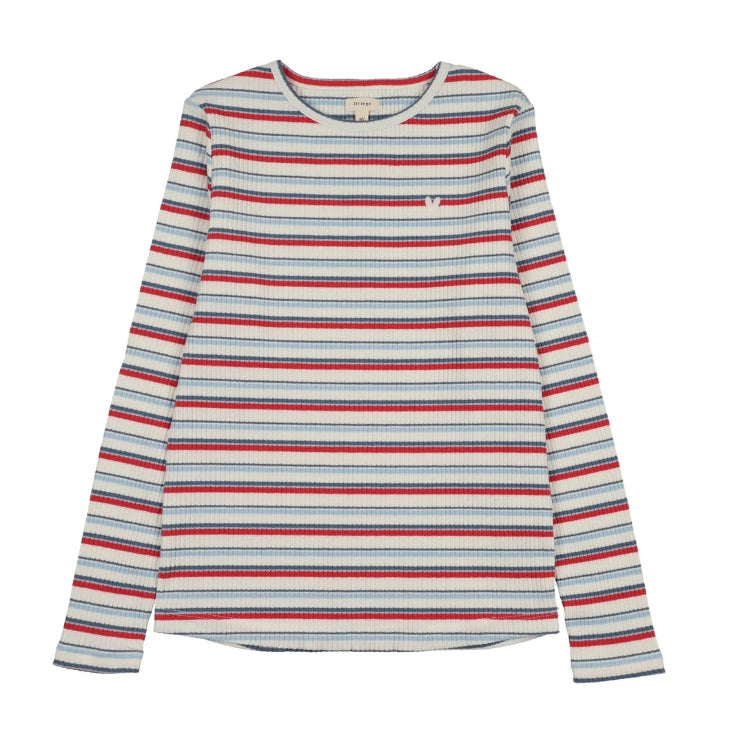 Blue/Red Basic Stripe Tee