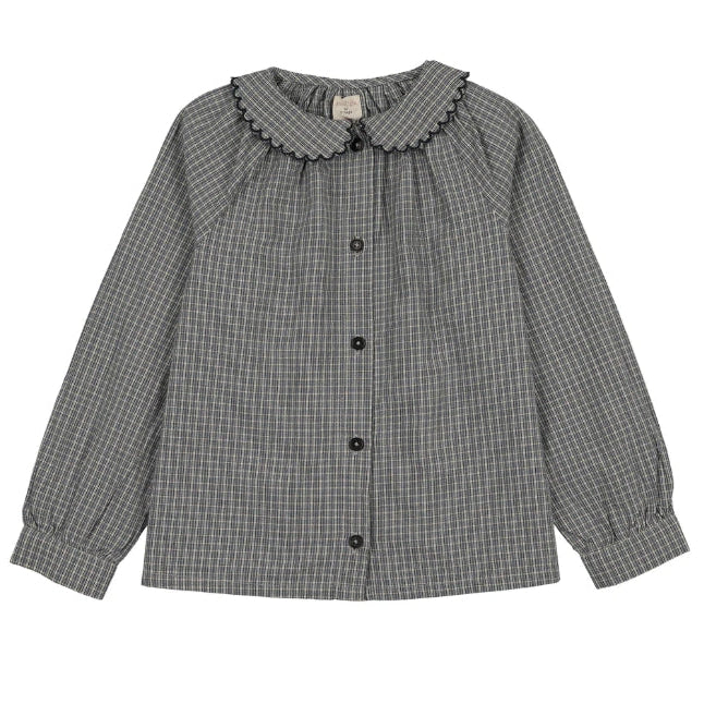 Dried Blue Plaid Edition Girls Shirt