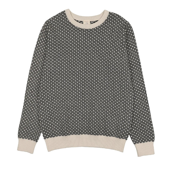 Black Heirloom Knit Boys Crew Neck