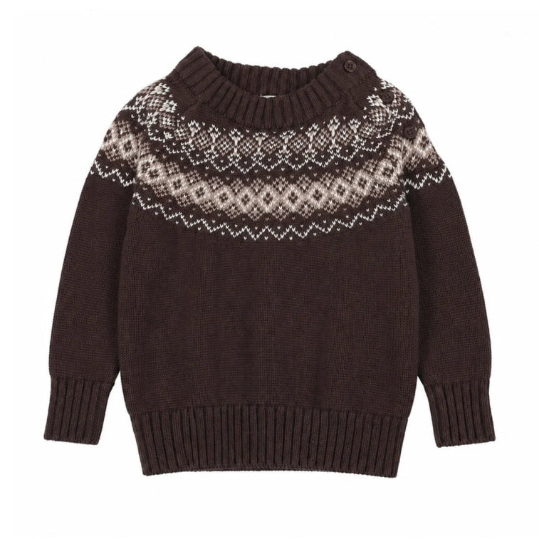 Chocolate Brown Heirloom Knit Sweater
