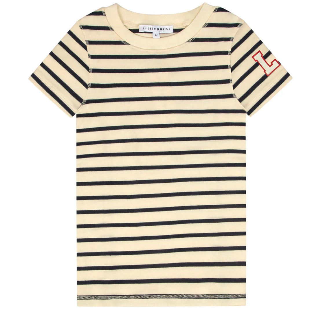 Navy/ Ivory Classic Striped Short Sleeve Tee