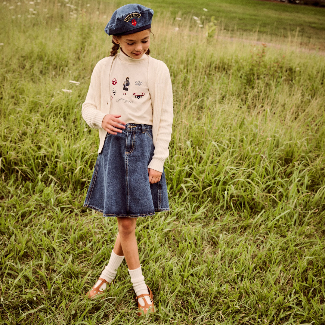 Girl's Denim Short Skirt