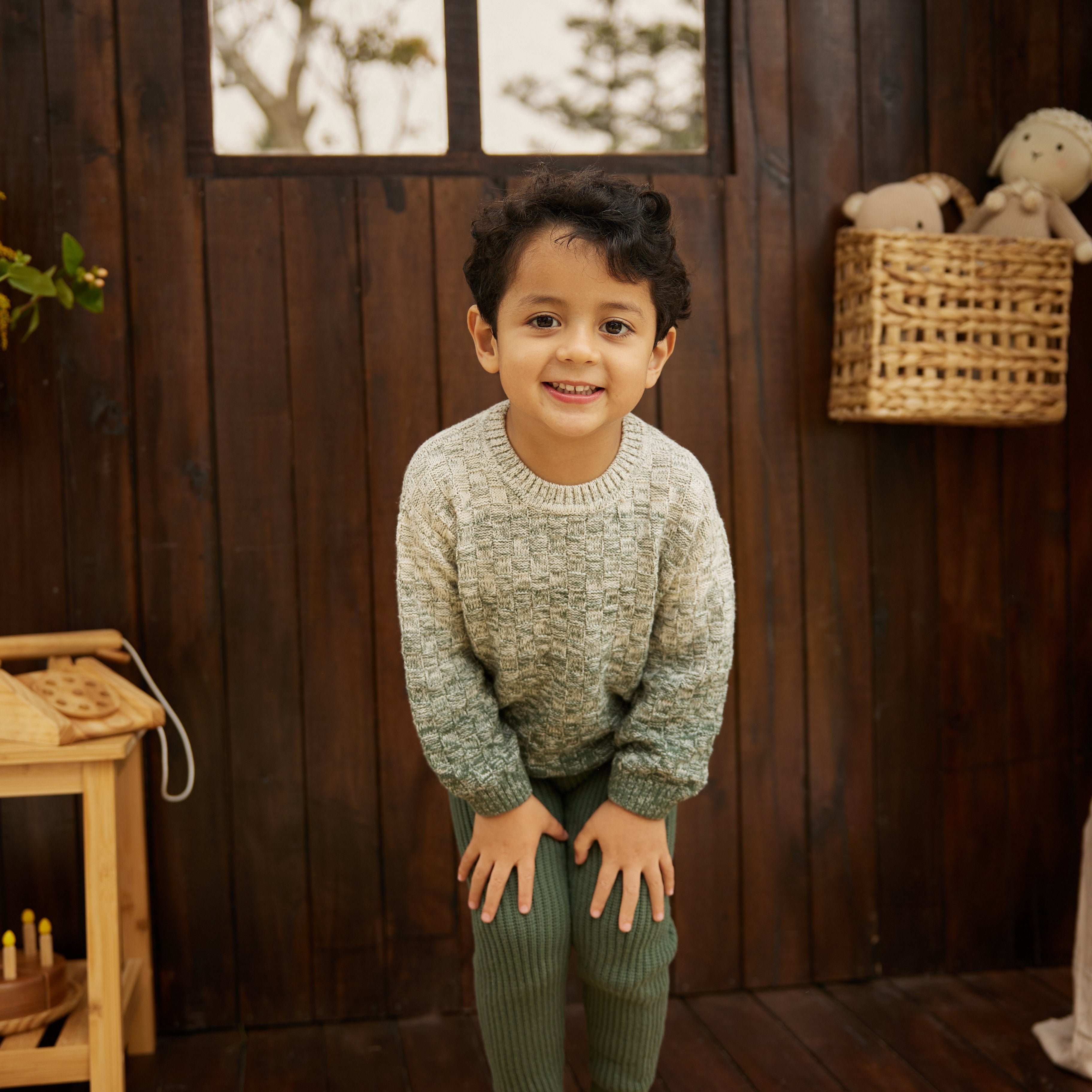 Green Forest Knitted Leggings