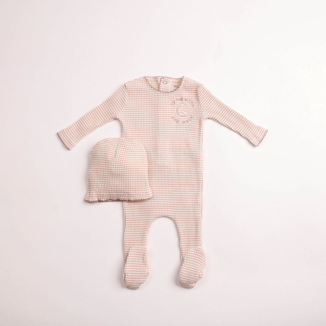 Ballerina Pink To The Moon Footie/Beanie
