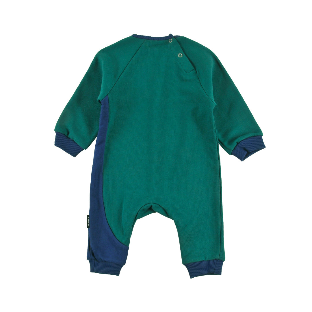 Green/ Navy Baby Playsuit, Relaxed Fit