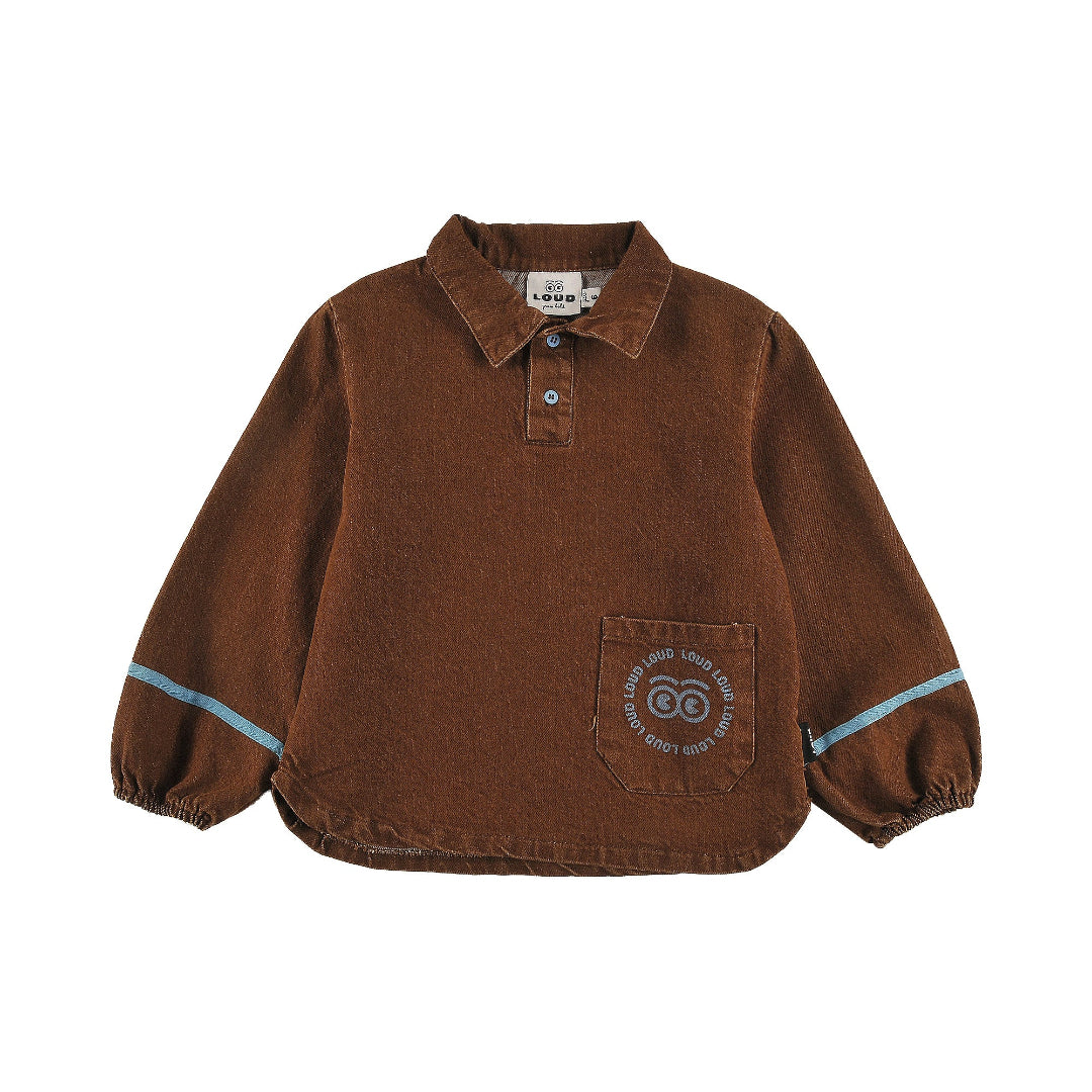 Choco Shirt, Loose Fit, Collar, Front Pocket