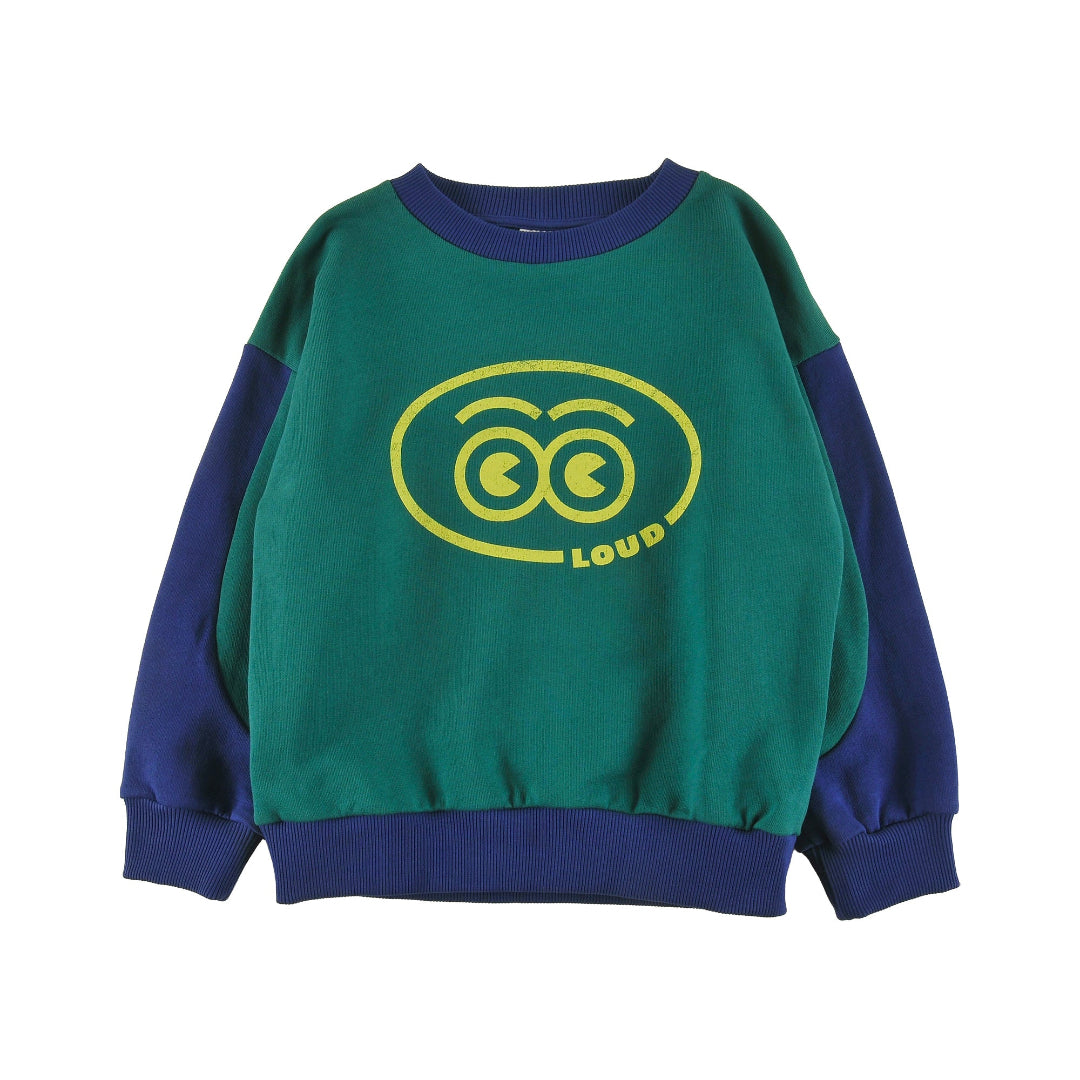 Green/ Navy Sweatshirt, Relaxed Fit