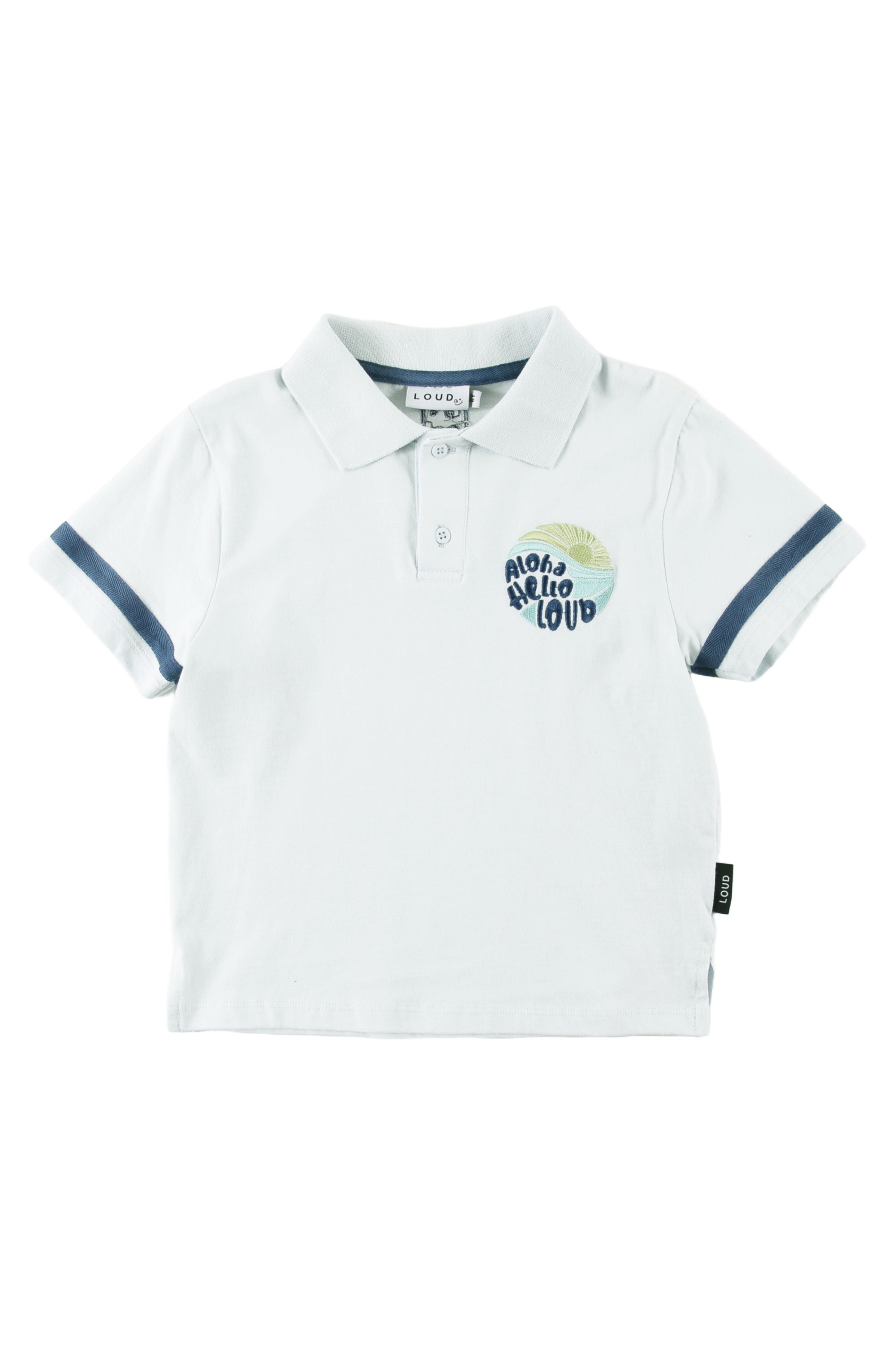 Delicate Blue Malama Polo T-Shirt