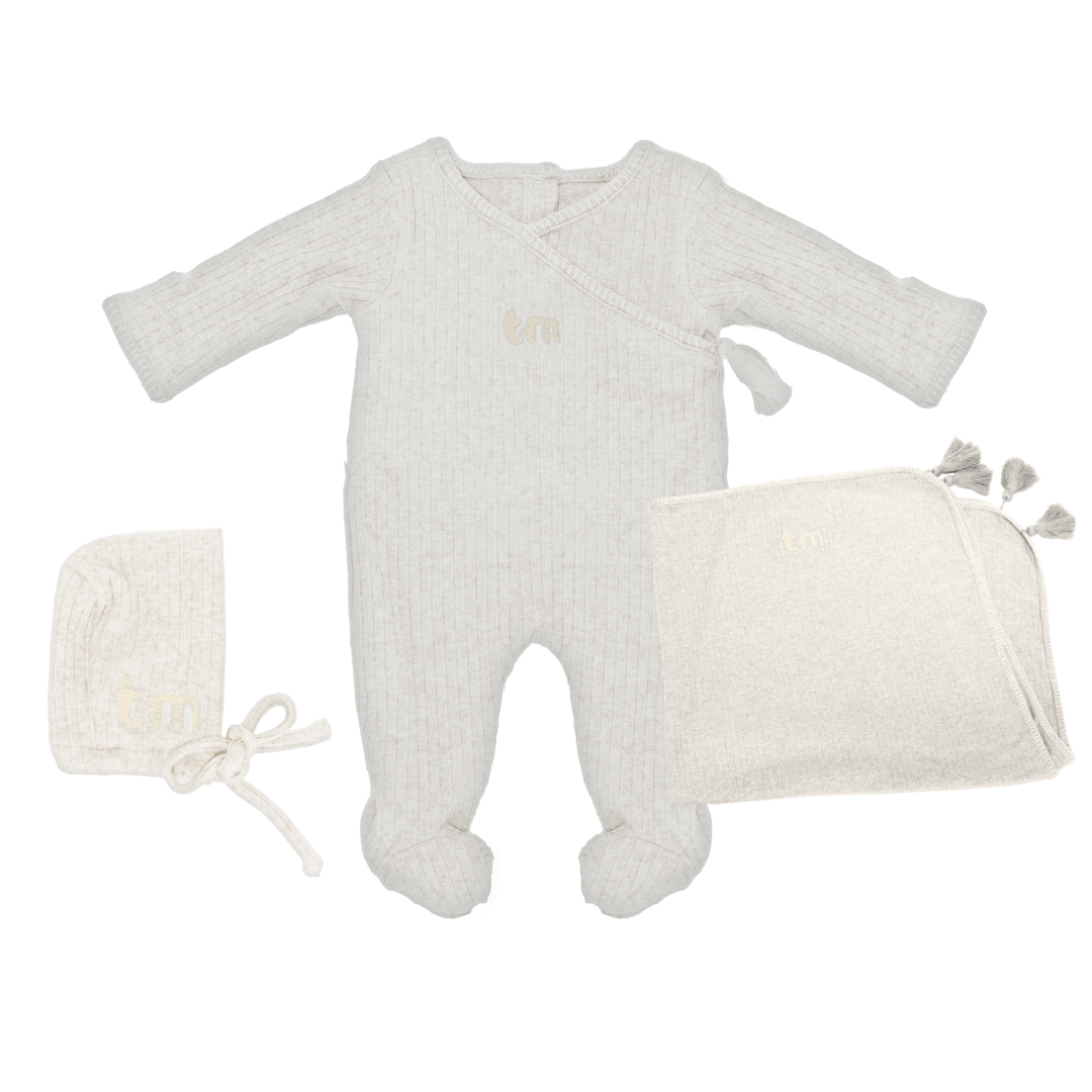 Cream Baby's First Outfit Layette Set