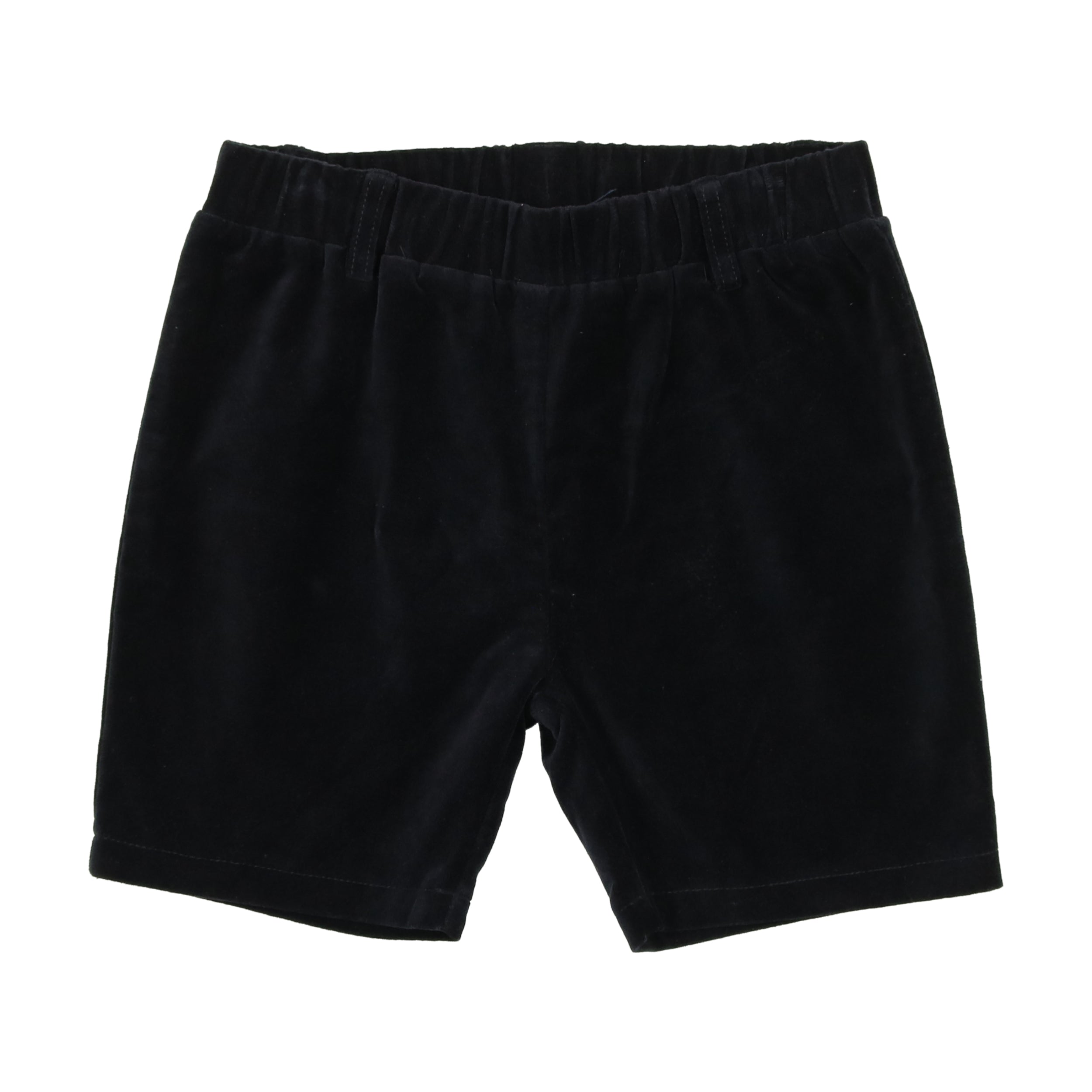 Navy Velvet Shorts