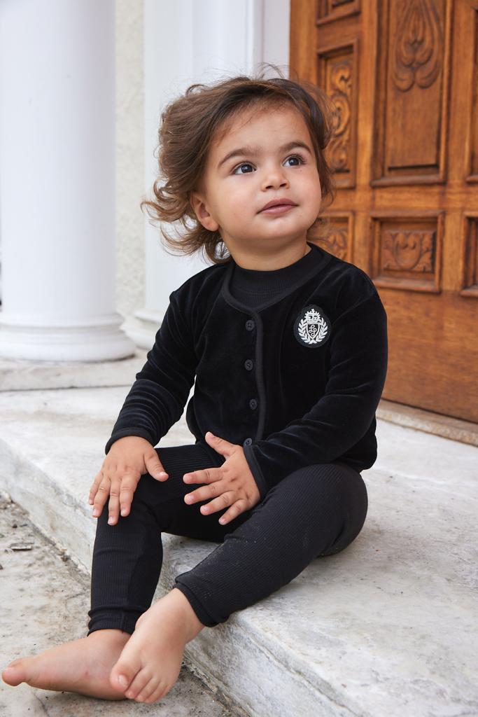 Black Baby Cardigan Set