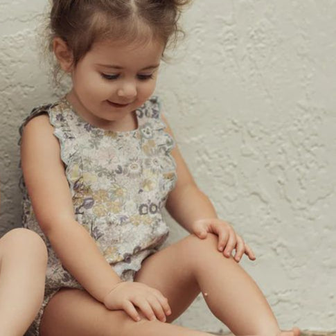 Sage Floral Bloomer Set