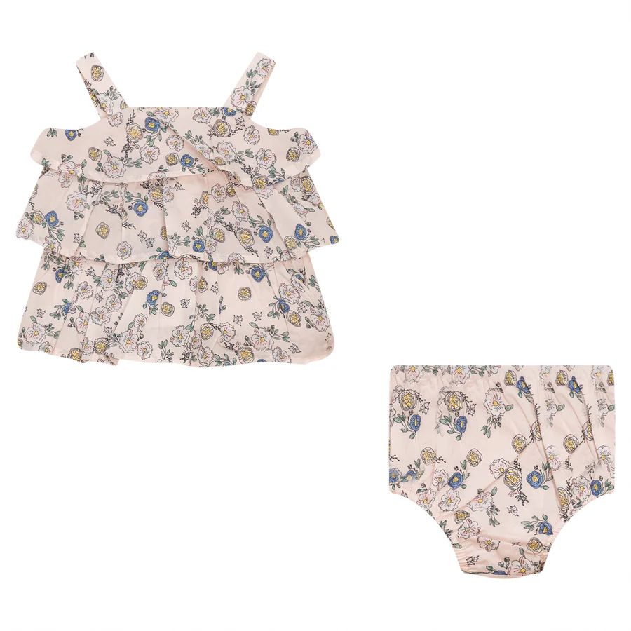 Pink Layered Bloomer Set